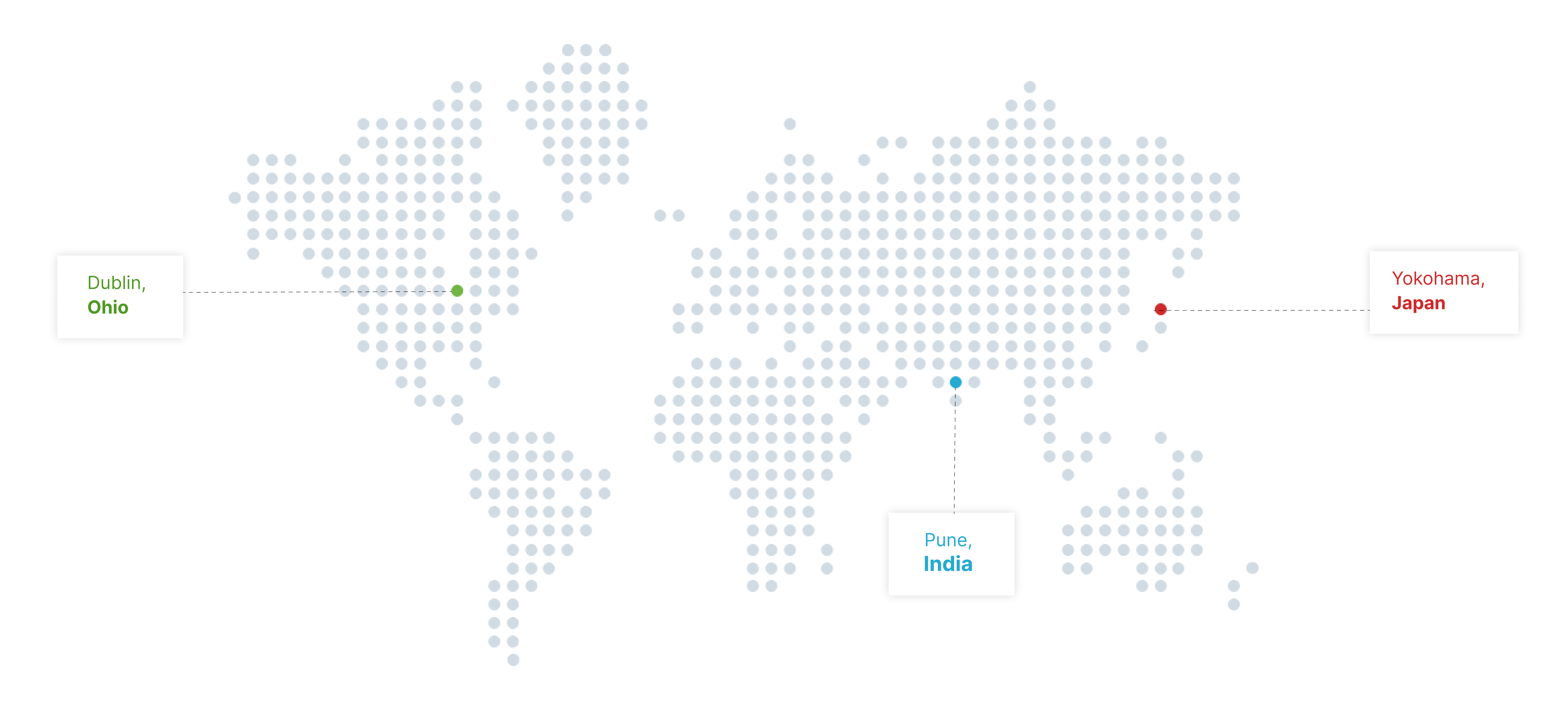 Photo of Map which shows the global presence of Goken